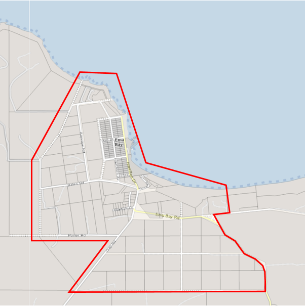 Emu Bay extension map